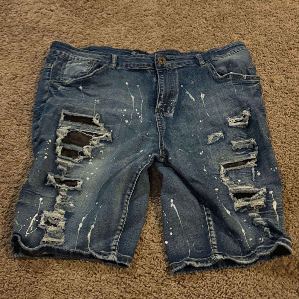 Waimea Distressed Blue Denim Shorts Size 40